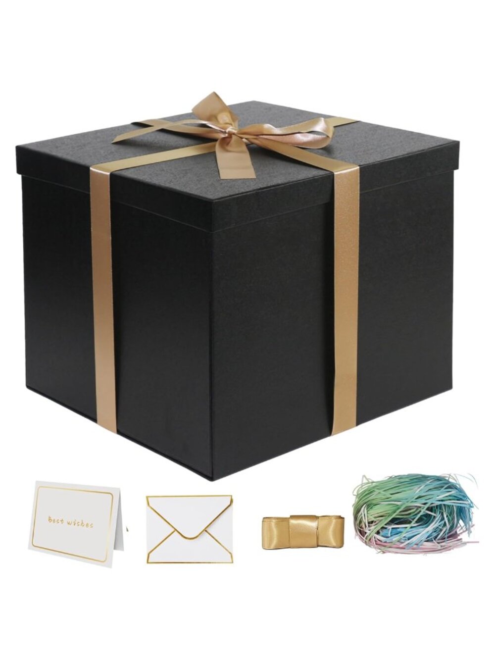 Large Gift Box with Lid 12x12x10 Cardboard Storage